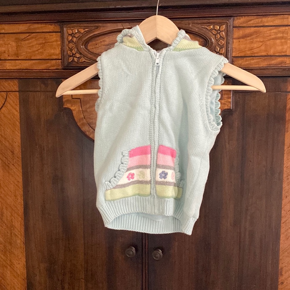 Teal hooded vest